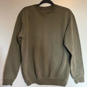Small men’s olive green sweatshirt in good condition.